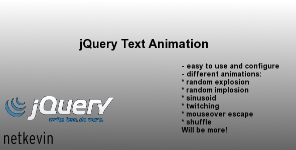 Jquery for text animation free