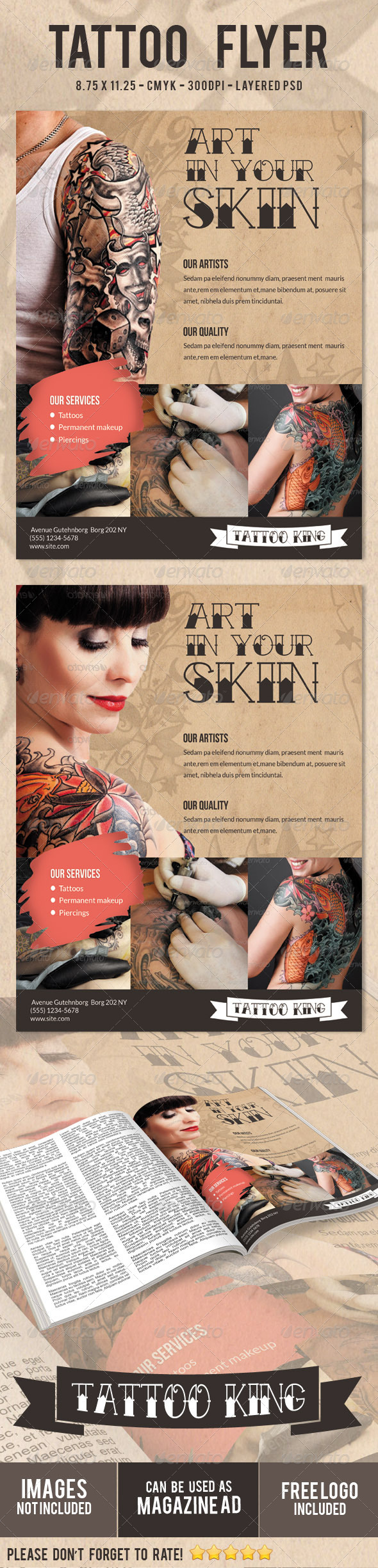 Tattoo Flyer Print Ad Tattoo Flyer Print Ad
