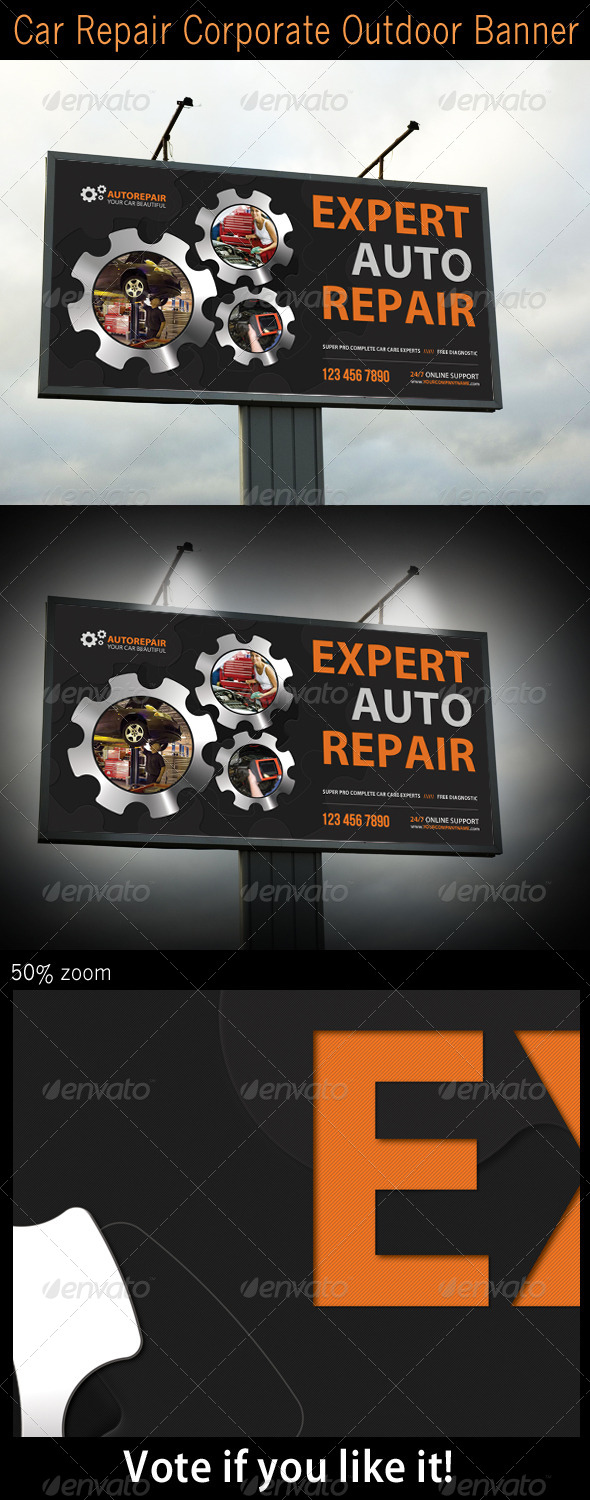 Car Repair Corporate Outdoor Banner Car Repair Corporate Outdoor Banner