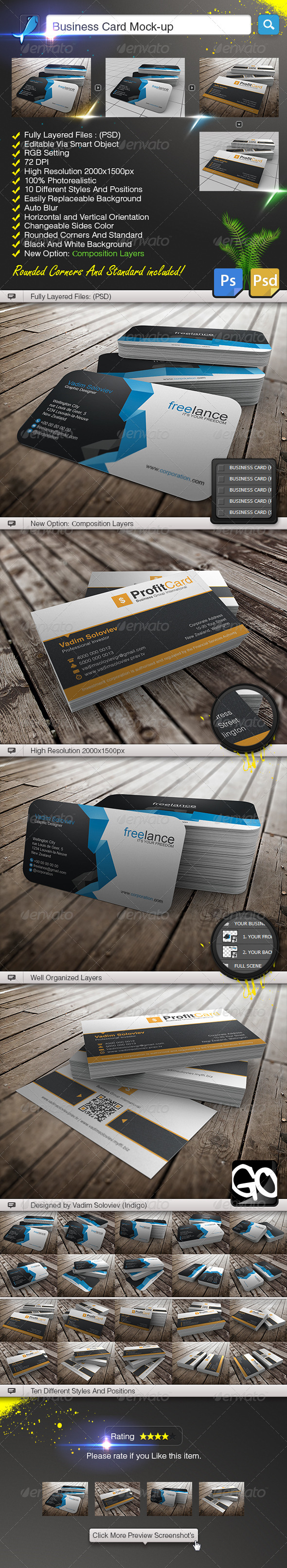 Business Card Mock-Up Business Card Mock-Up