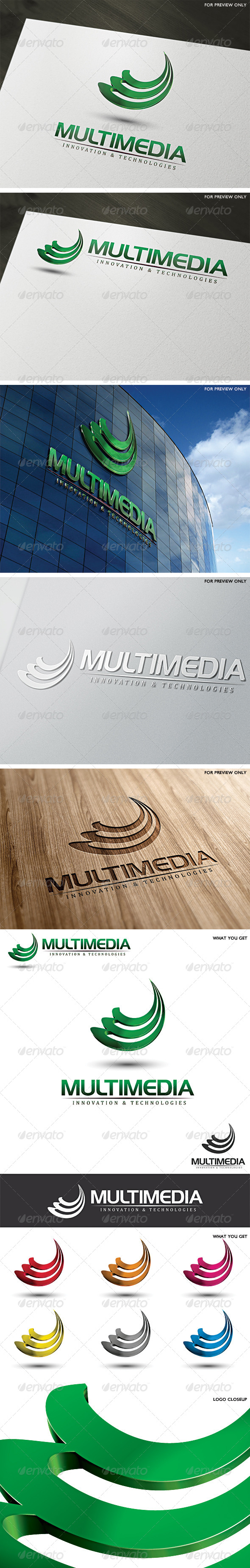 3D Multimedia Logo Template - 3d Abstract
