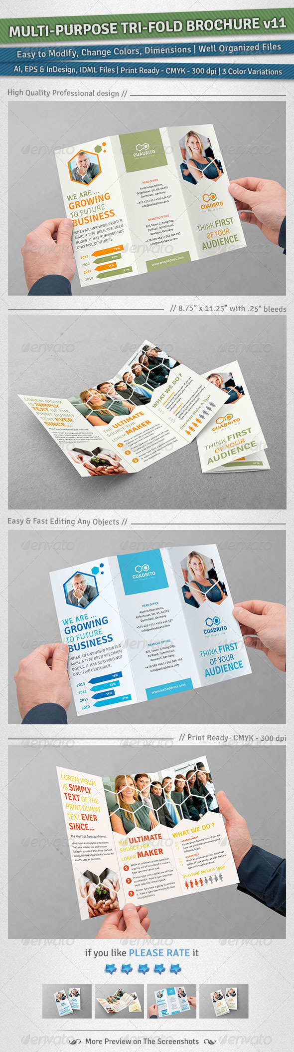 Multi-purpose Tri-Fold Brochure Volume 11 Multi-purpose Tri-Fold Brochure Volume 11