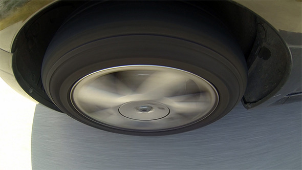 Rolling Car Wheel Rolling Car Wheel