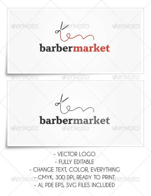 BarberMarket Logo Template BarberMarket Logo Template