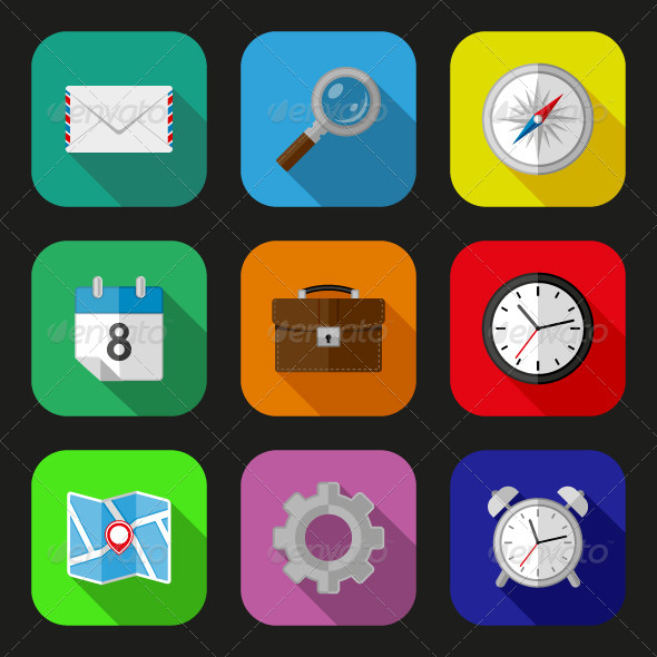 Flat icons set Flat icons set