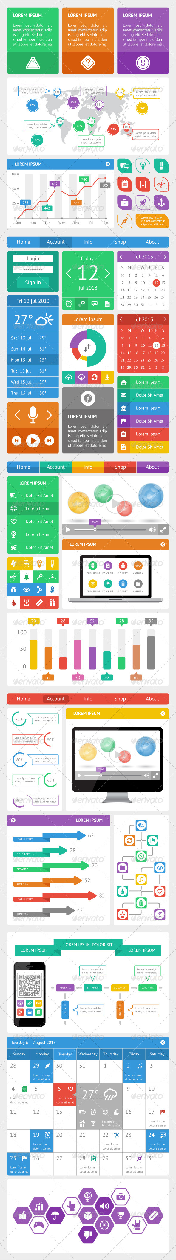 GraphicRiver UI Infographics and Web Elements 5327013 GraphicRiver UI Infographics and Web Elements 5327013