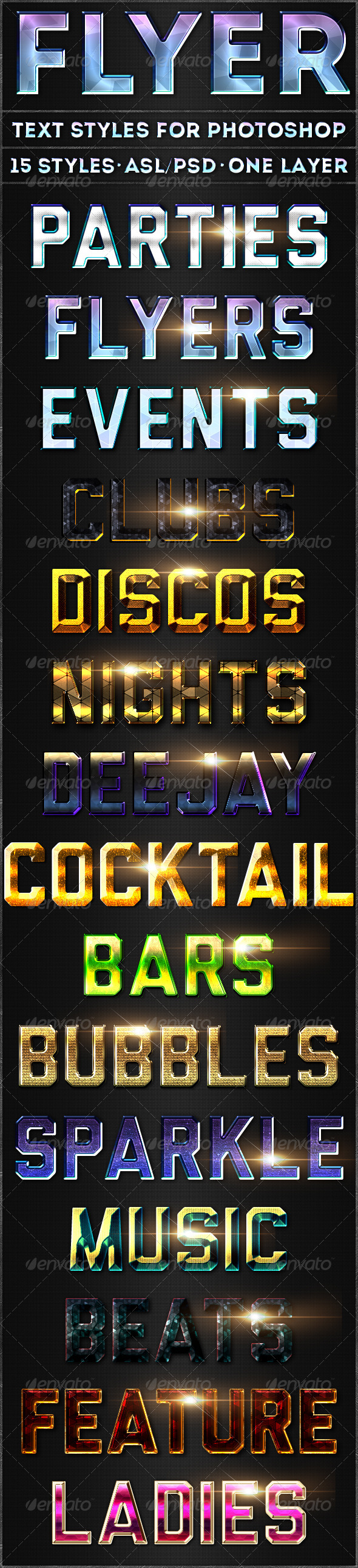 Flyer - Text Styles - Text Effects Styles