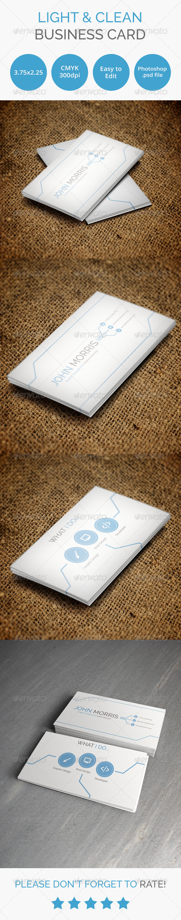 Light & Clean Business Card Light & Clean Business Card