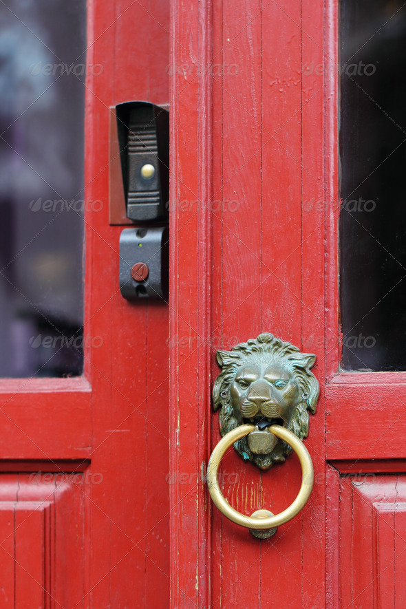 Lion doorknob