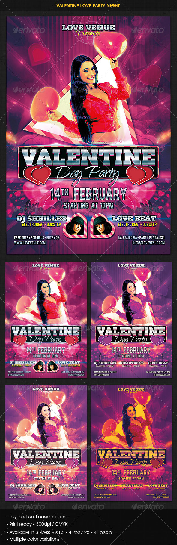 Valentine Love Party Night Flyer