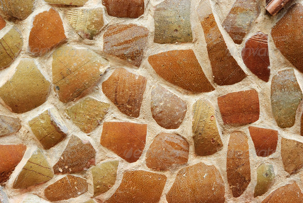 Pottery wall background