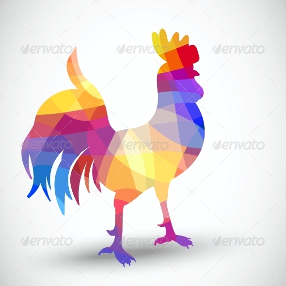 Abstract Rooster of Geometric Shapes Abstract Rooster of Geometric Shapes