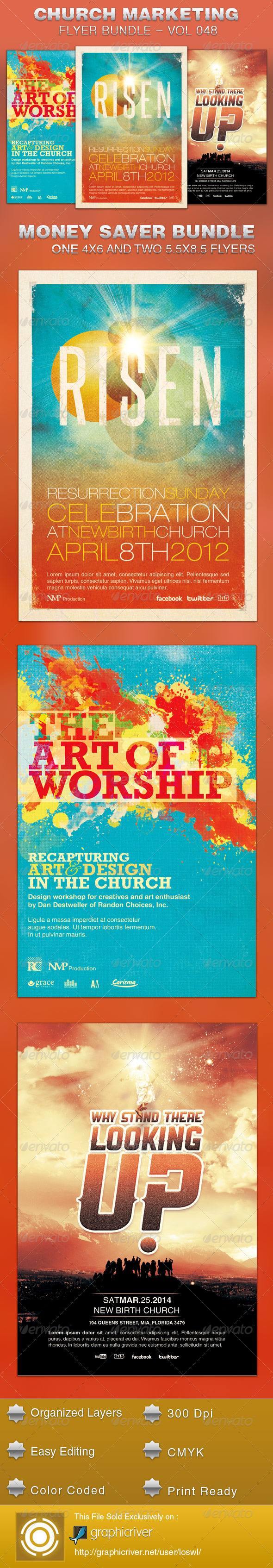 Church Marketing Flyer Template Bundle Vol 048 Church Marketing Flyer Template Bundle Vol 048