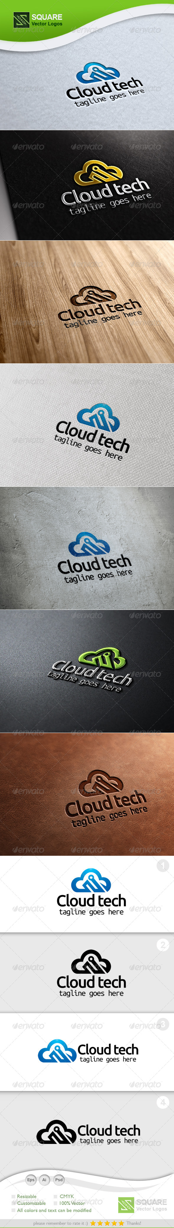 Cloud Technology Vector Logo Template Cloud Technology Vector Logo Template
