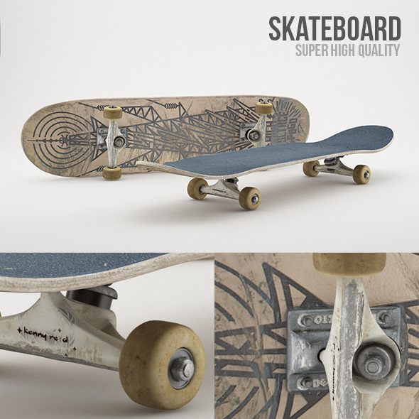 Skateboard Photorealistic - 3DOcean Item for Sale