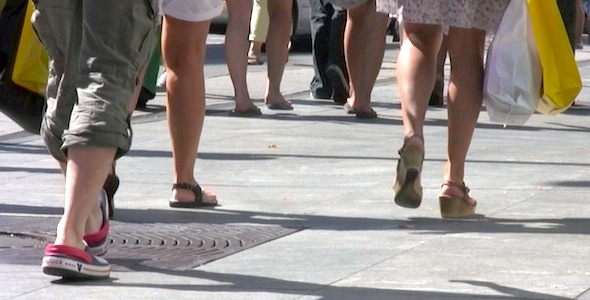 City Life Hot Sidewalk Crowd City Life Hot Sidewalk Crowd