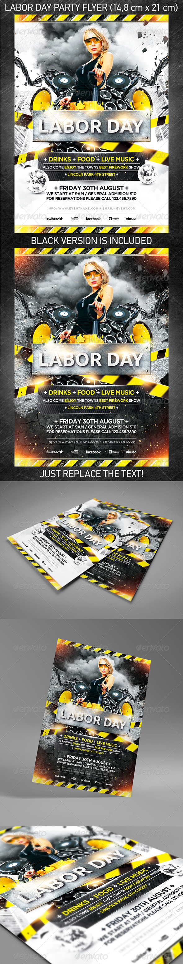 Labor Day Party Flyer - Holidays Events