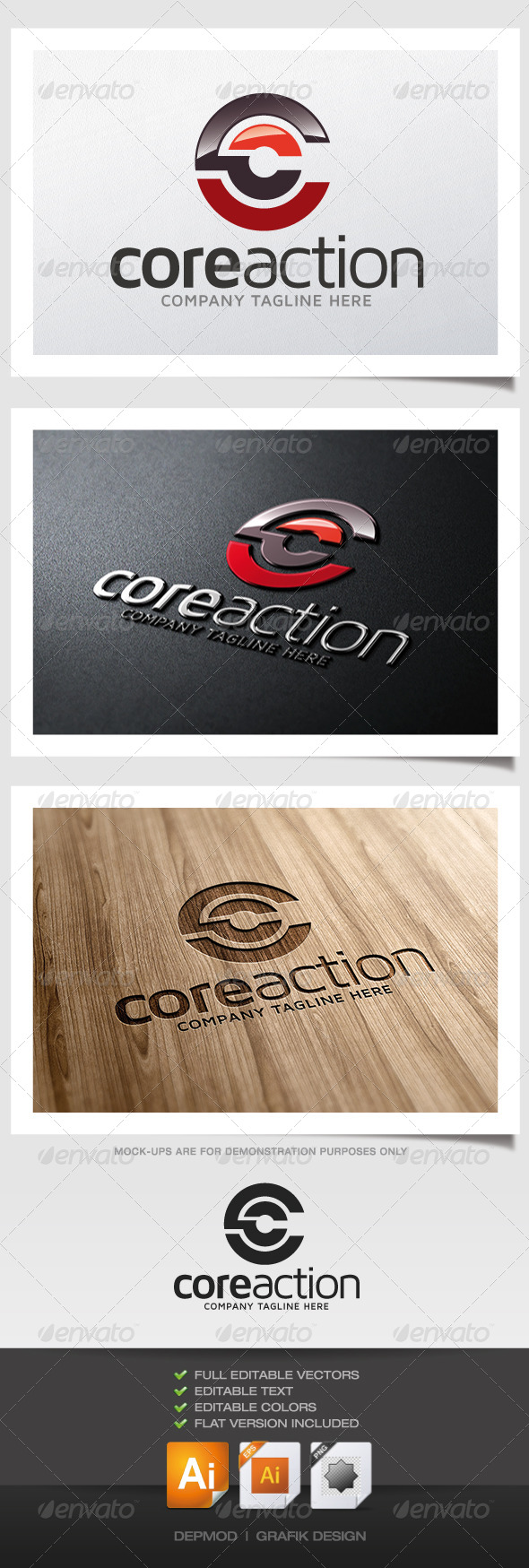 Core Action Logo - Abstract Logo Templates