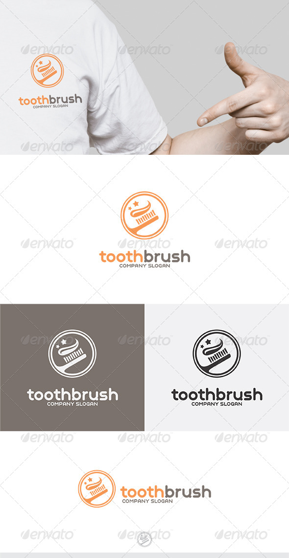 Toothbrush Logo - Vector Abstract