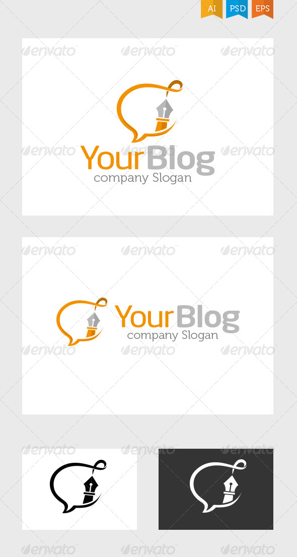 Writers Blog - Symbols Logo Templates