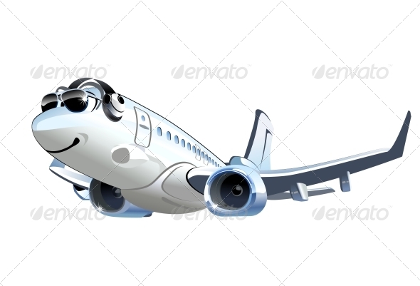 Vector Cartoon Airliner