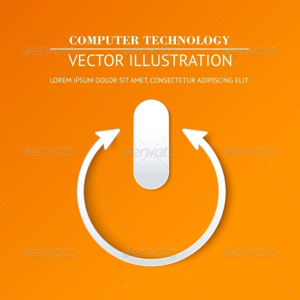 Vector Login Page with Tune Power Button Vector Login Page with Tune Power Button