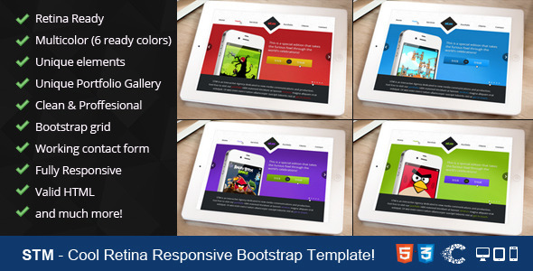 STM - One Page Responsive Portfolio Template