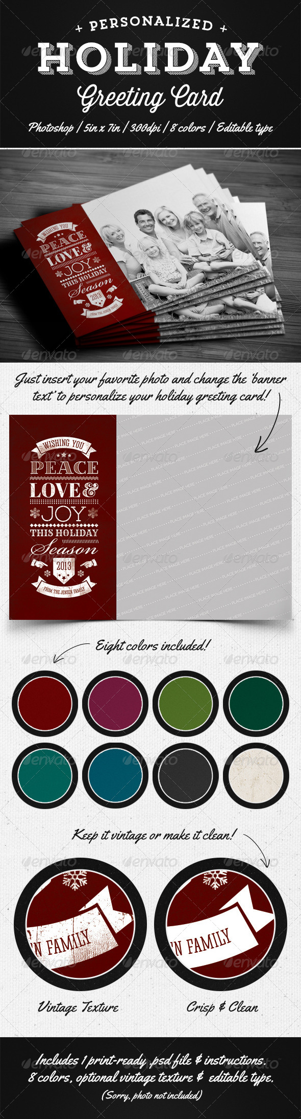 Personalized Holiday Greeting Card Personalized Holiday Greeting Card