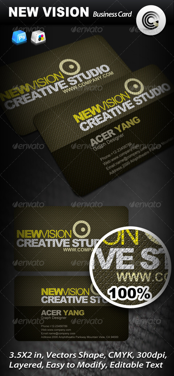 New Vision Creative Studio Business Card New Vision Creative Studio Business Card