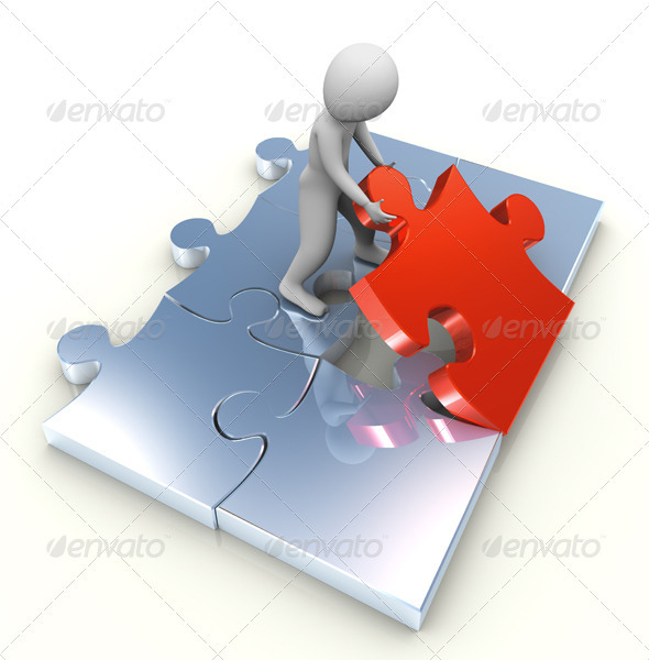 3D Man and Last Puzzle Peace 3D Man and Last Puzzle Peace
