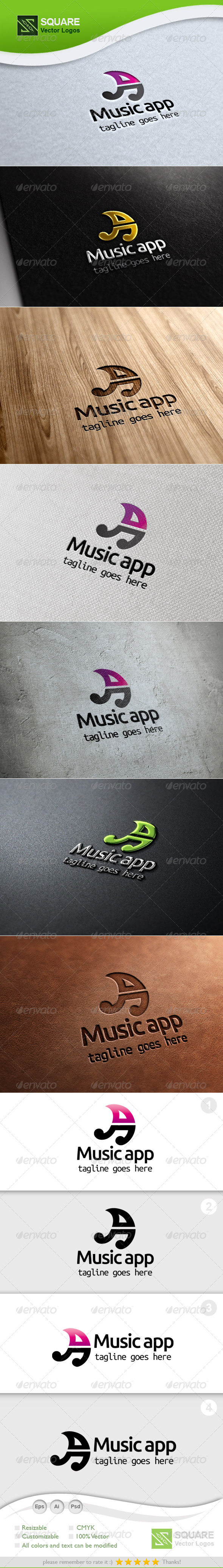 A, Music Vector Logo Template