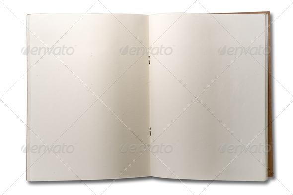 Blank Open Two Page Note Book