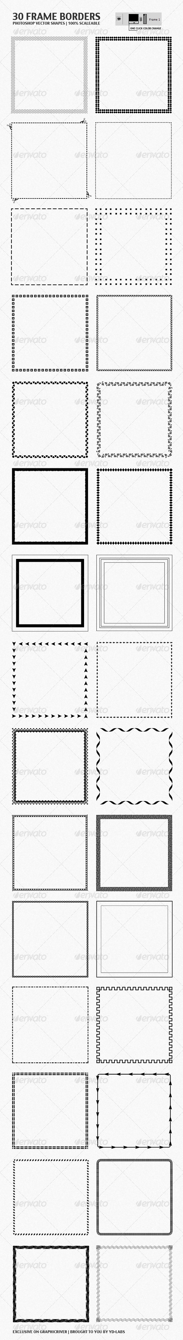30 Frame Borders - Miscellaneous Web Elements