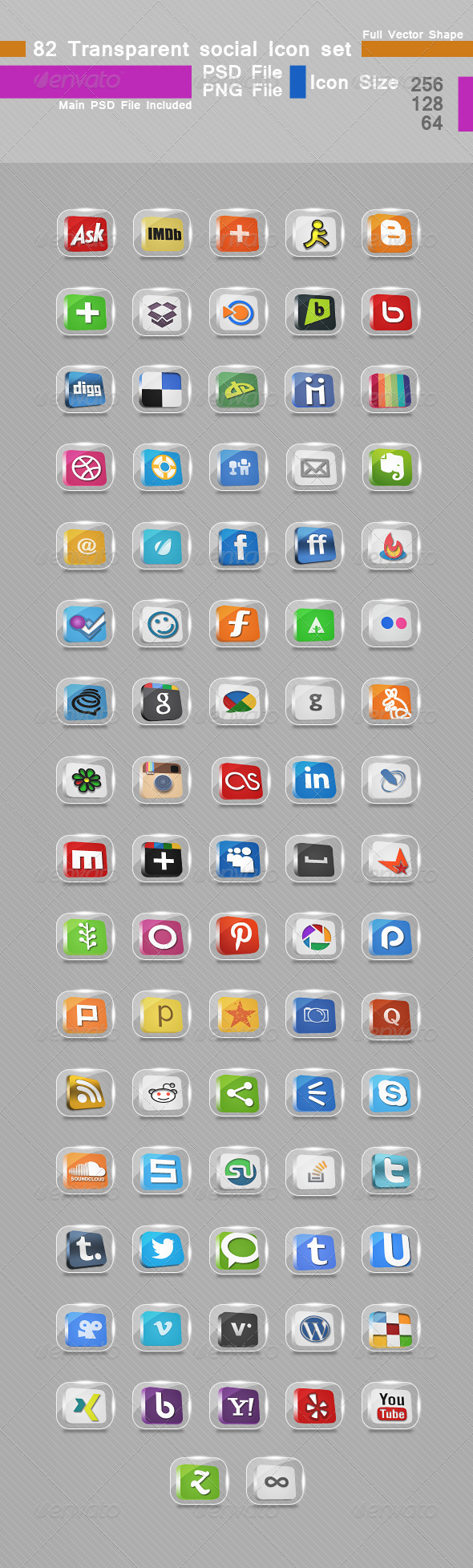 82 Transparent Social Icon set 82 Transparent Social Icon set