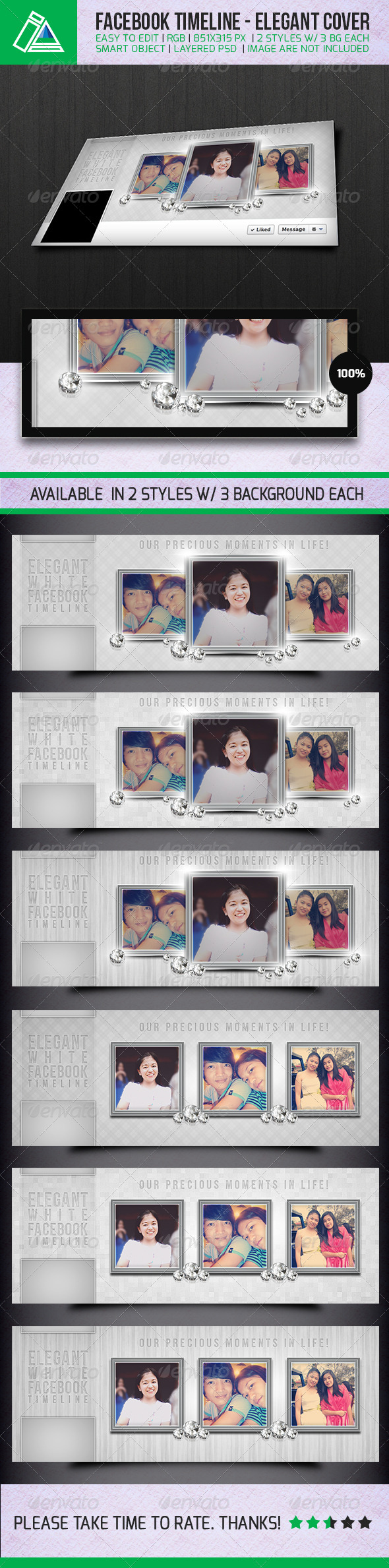 Elegant White - Facebook Timeline Cover - Facebook Timeline Covers Social Media