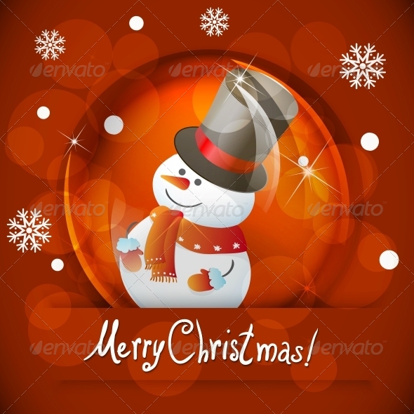 Christmas Snow Globe with Snowman Christmas Snow Globe with Snowman