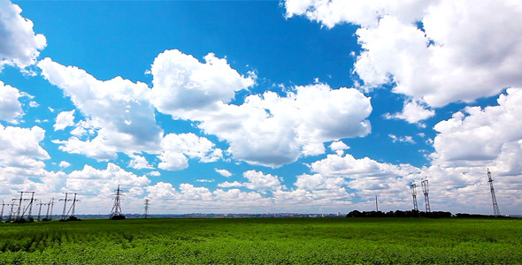 Green Field And Cloudy Sky Green Field And Cloudy Sky