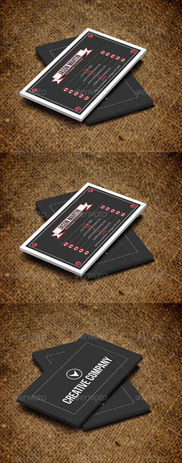 Simple Retro Style Business Card v6 Simple Retro Style Business Card v6