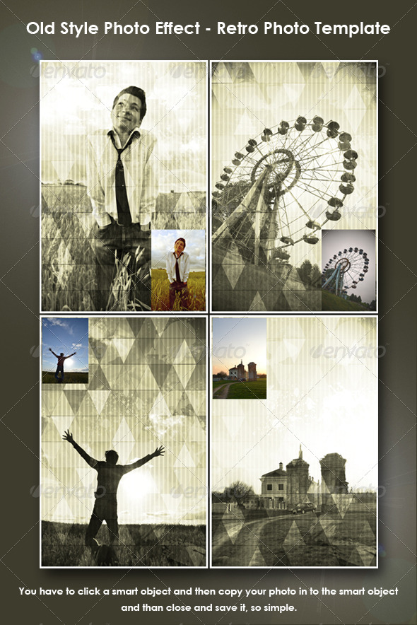Old Style Photo Effect - Retro Photo Template - Artistic Photo Templates