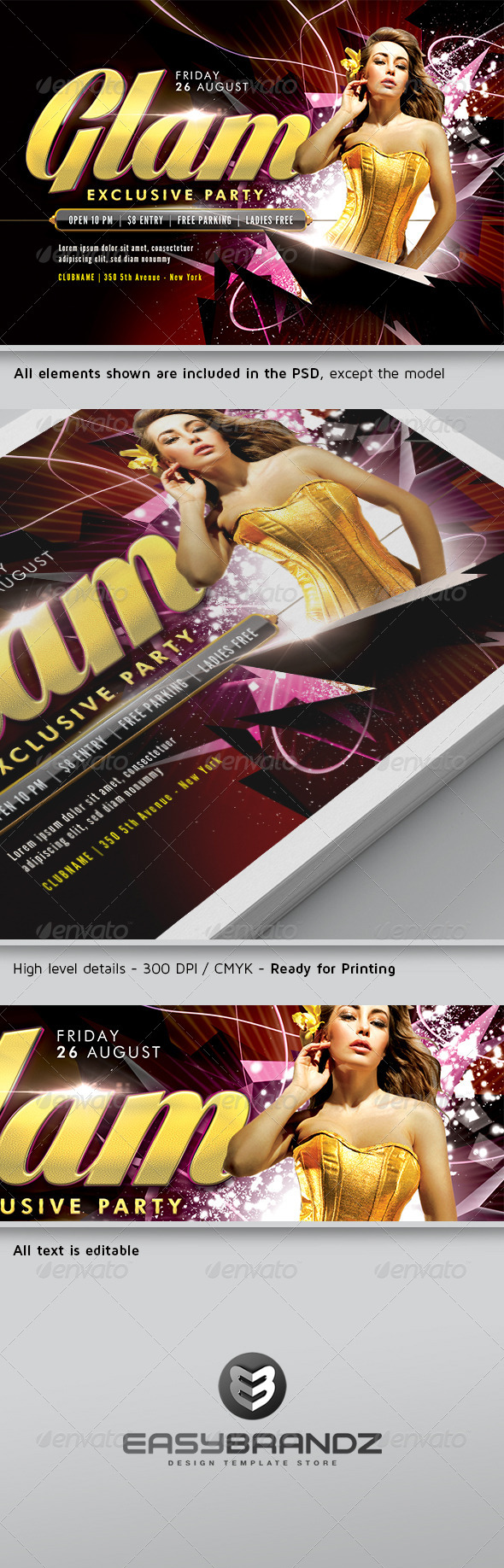 Glam Exclusive Flyer Template Glam Exclusive Flyer Template