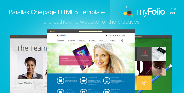 myFolio - Parallax Onepage HTML5 Template