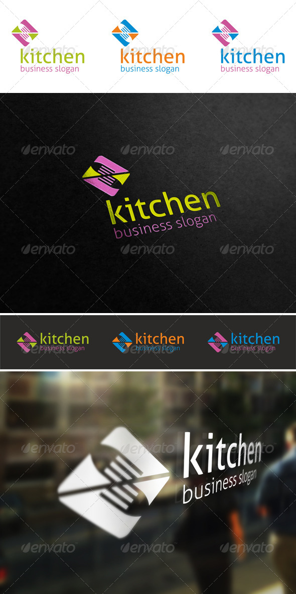 Kitchen Cuisine Fork Logo Kitchen Cuisine Fork Logo