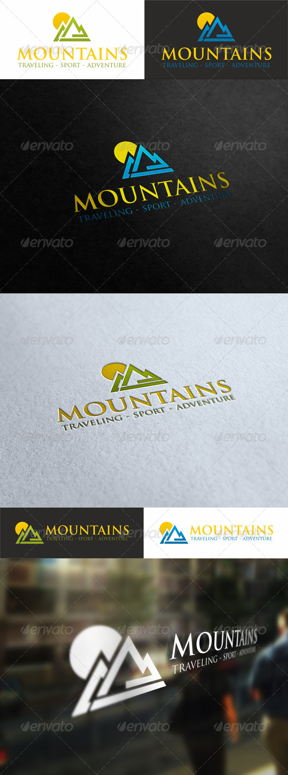Sunny Mountains Traveling Sport Logo Sunny Mountains Traveling Sport Logo