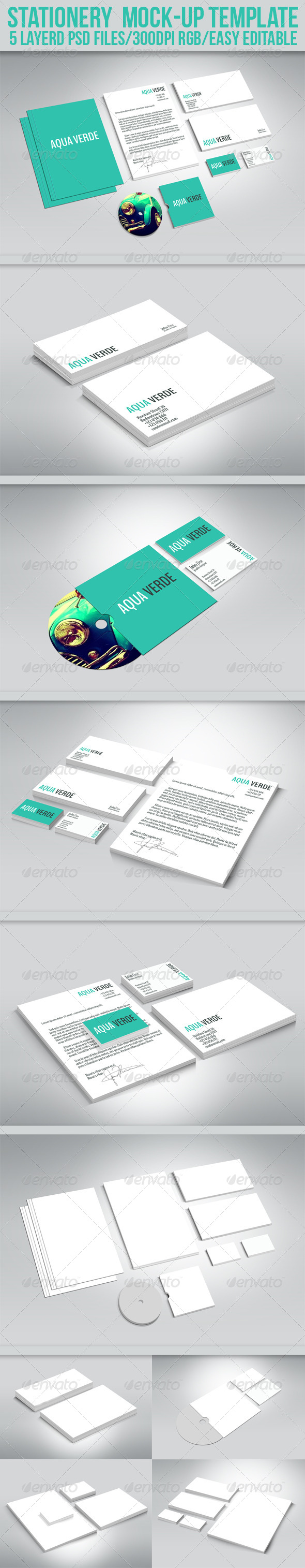 Clean Stationery Mockup Template