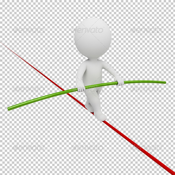 3D small people acrobat 3D small people acrobat