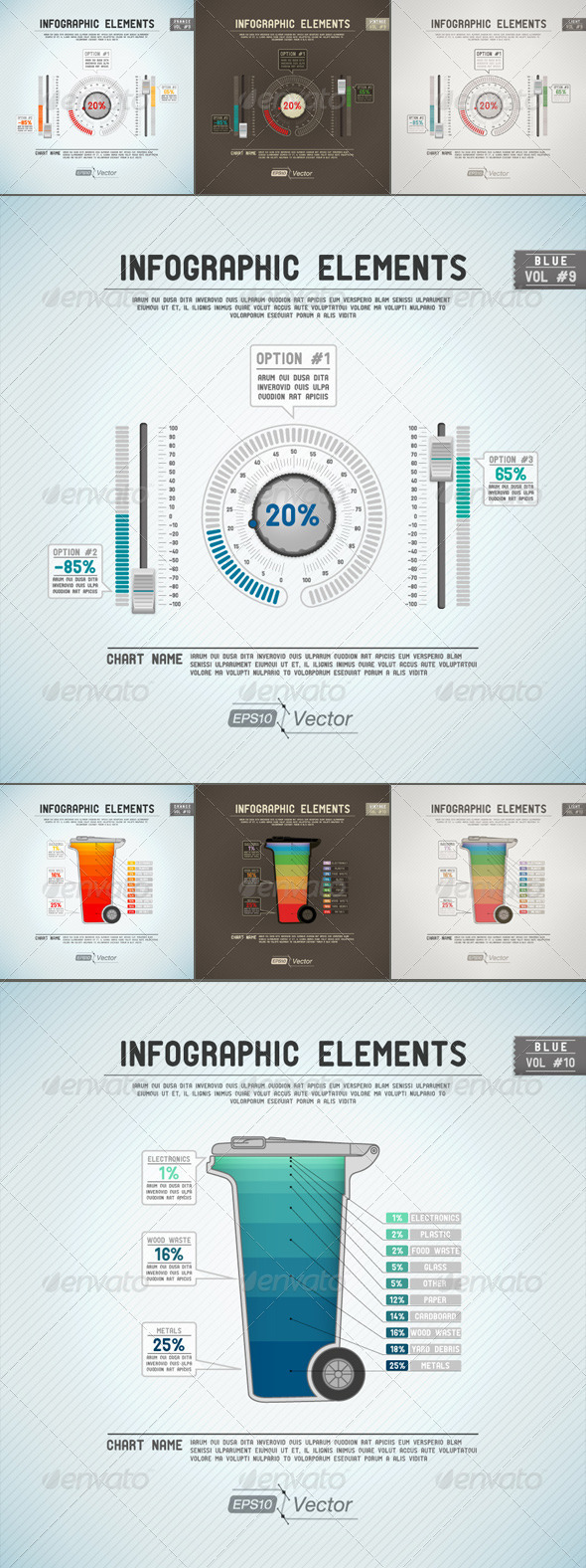 GraphicRiver Infographic Elements Potentiometer And Dustbin 5393828 GraphicRiver Infographic Elements Potentiometer And Dustbin 5393828