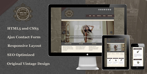 Special - Responsive Vintage HTML5 Template