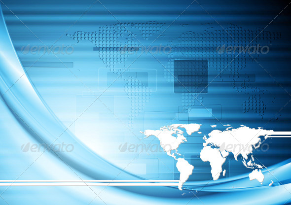 Creative Blue Hi-Tech Background Creative Blue Hi-Tech Background