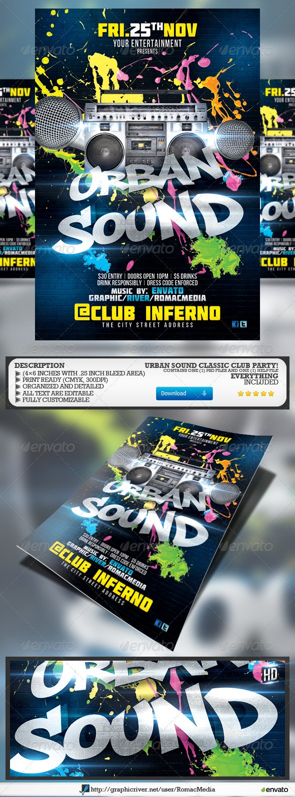 Urban Sound Party Flyer