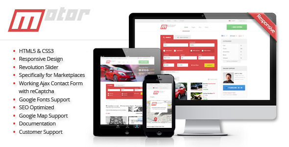 Motor - Vehicle Marketplace Responsive Template